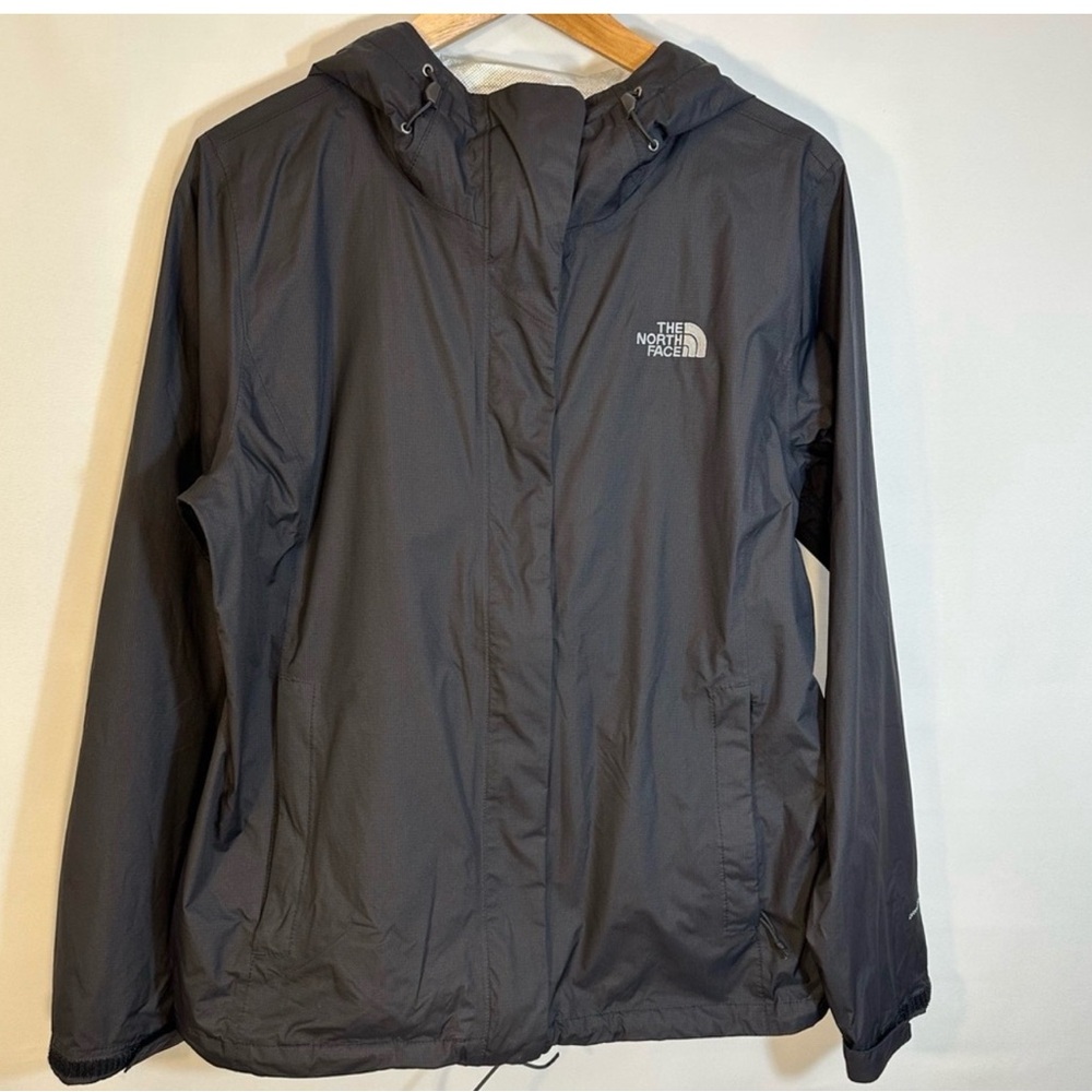 The North Face Black Hooded rain Jacket